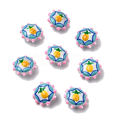 Baking Paint Glass Enamel Beads LAMP-K039-34F-1