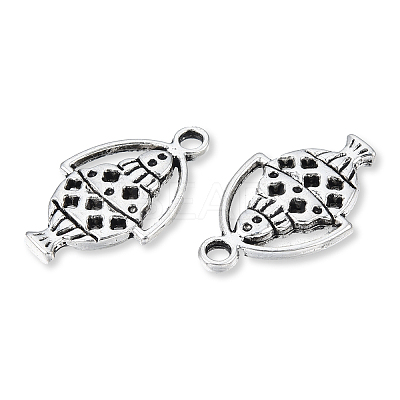 Tibetan Style Alloy Pendant Rhinestone Settings TIBE-N011-061-1