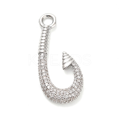 Brass Micro Pave Cubic Zirconia Pendants KK-L229-064P-1