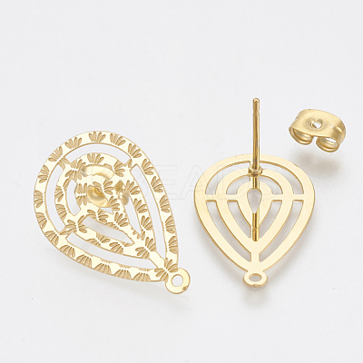 304 Stainless Steel Stud Earring Findings STAS-S079-40A-1