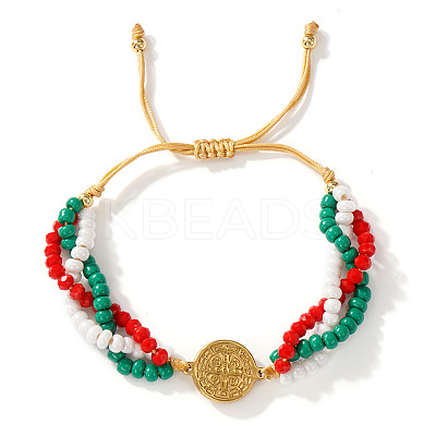Adjustable Brass Link Bracelets FL7524-1-1