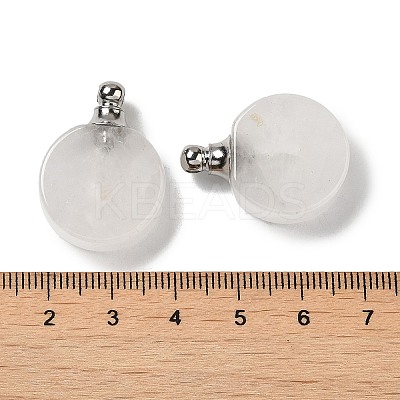 Natural Mixed Gemstone Perfume Bottle Pendants G-Z039-02P-1