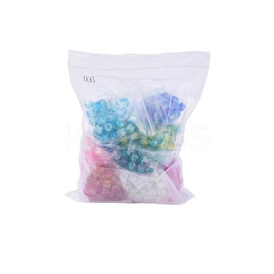 Spray Painted Crackle Glass Beads CCG-JQ0001-01-8mm-1