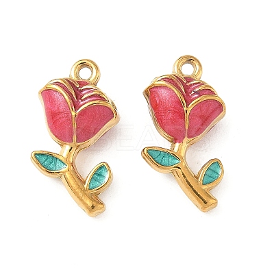 304 Stainless Steel Enamel Pendants STAS-I346-17G-02A-1