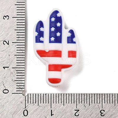 Independence Day Silicone Focal Beads SIL-R147-01B-1