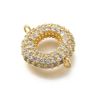 Brass Micro Pave Cubic Zirconia Letter Links KK-I717-04O-1