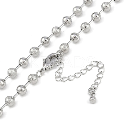 Rack Plating Brass Ball Chain Necklaces for Women NJEW-K382-12B-P-1