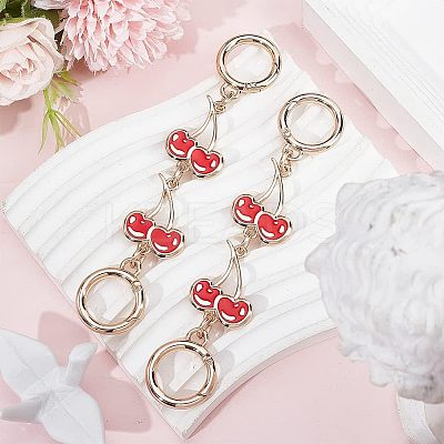 Alloy Enamel Cherry Link Chains for Purse Chains PURS-WH0001-41-1