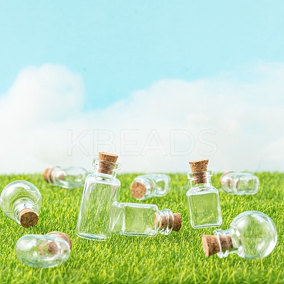 10Pcs Round Glass Bottle CON-FS0001-01-1