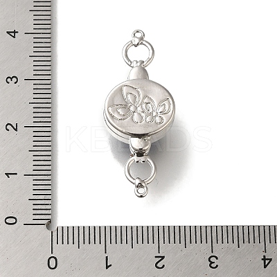 Brass Micro Pave Clear Cubic Zirconia Magnetic Clasps KK-H480-44P-1
