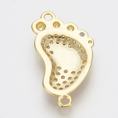 Jewelry Brass Micro Pave Cubic Zirconia Links ZIRC-Q018-071G-1