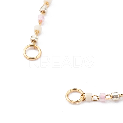 Glass Seed Beaded Link Bracelet Making AJEW-JB00921-01-1