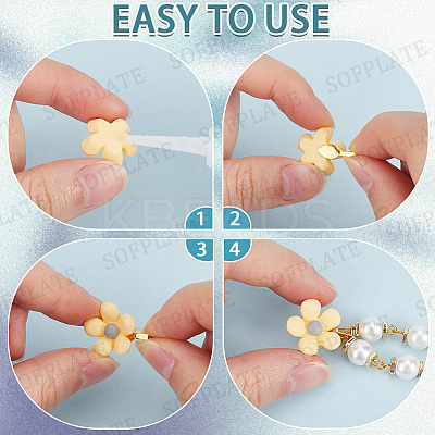 200Pcs Alloy Glue-on Flat Pad Bails FIND-SP0001-83G-1