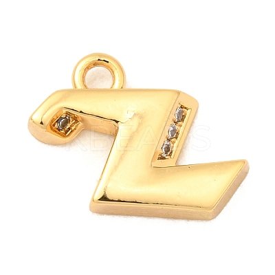 Brass Micro Pave Cubic Zirconia Charms KK-C117-12G-Z-1