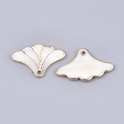 Electroplate Freshwater Shell Pendants SHEL-T012-04-1