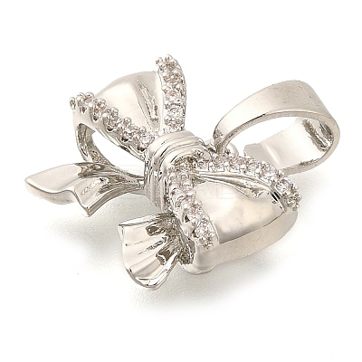 Brass Micro Pave Cubic Zirconia Charms KK-S049-17P-1