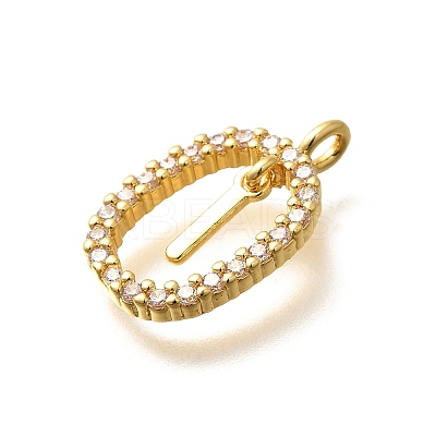 Brass Micro Pave Cubic Zirconia Pendants ZIRC-P123-01G-I01-1