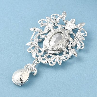 Zinc Alloy Glass Big Pendants LS-PALLOY-Z017-02B-S-1