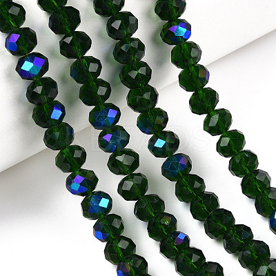Electroplate Glass Beads Strands EGLA-A034-T6mm-L27-1