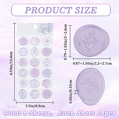 Translucent PVC Adhesive Stickers DIY-CP0009-54A-1