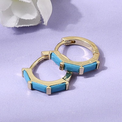 Brass Pave Cubic Zirconia Hoop Earrings EJEW-G471-09G-03-1