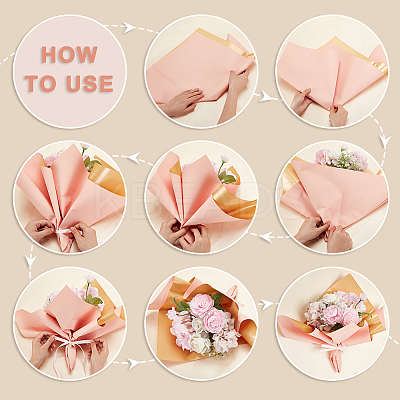 30 Sheets 5 Colors OPP Gift Wrappings Packing Paper DIY-WR0004-20B-1