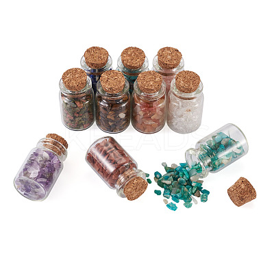 Glass Wishing Bottle Decorations STAS-CW0001-01-1