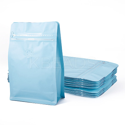 10Pcs BOPP and Aluminized PET and PE Resealable Coffee Zipper Bags with Valve ABAG-TA0001-93C-1