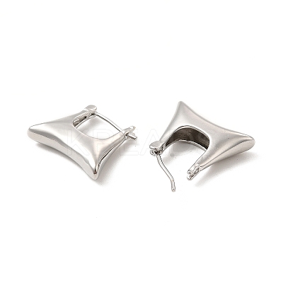 Brass Bag Shape Hoop Earrings for Women EJEW-E275-07P-1