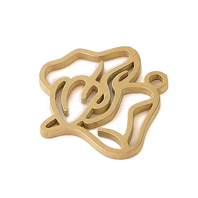 304 Stainless Steel Pendants STAS-S139-06G-08-1