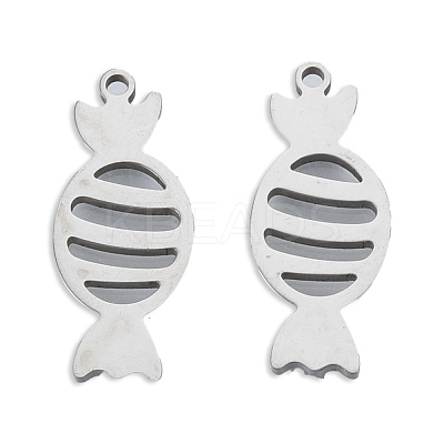 Non-Tarnish 201 Stainless Steel Pendants STAS-N098-128P-1