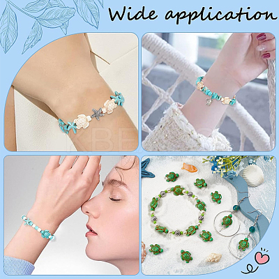 120Pcs 3 Styles Synthetic Howlite & Turquoise Beads G-SC0002-47-1