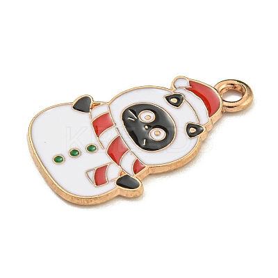 Christmas Kitten Alloy Enamel Pendants X-ENAM-I060-02C-1
