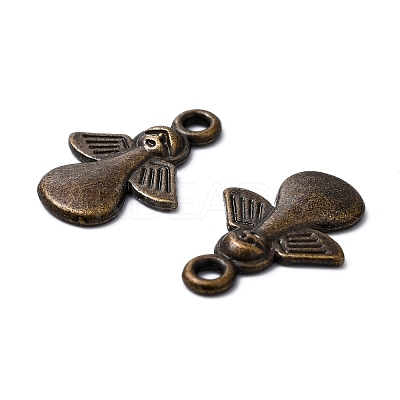 Tibetan Style Angel Alloy Pendants TIBEP-A579-AB-NR-1