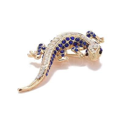 Rhinestone Lizard Badge X1-JEWB-E013-03G-01-1