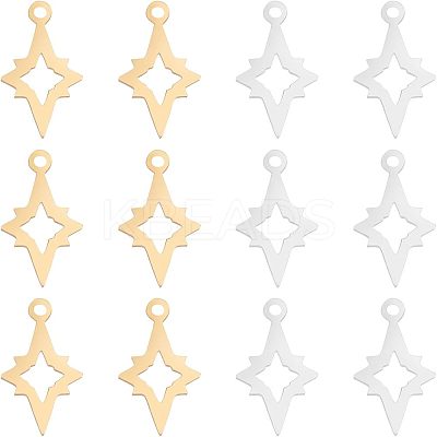 201 Stainless Steel Laser Cut Pendants STAS-UN0013-47-1