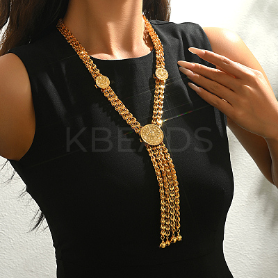Alloy Layered Tassel Y-Shaped Necklaces for Formal Occasions YI4513-1
