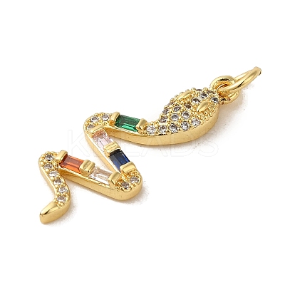 Brass Micro Pave Cubic Zirconia Pendants KK-R162-034C-G-1