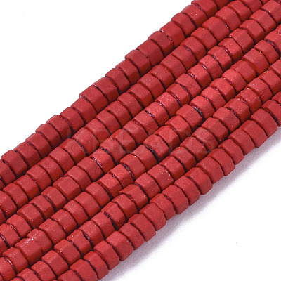 Spray Painted Non-magnetic Synthetic Hematite Beads Strands G-R468-02A-07-1