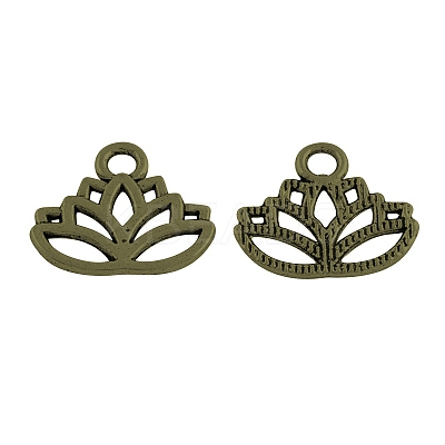 Tibetan Style Alloy Charms TIBEP-36884-AB-NR-1