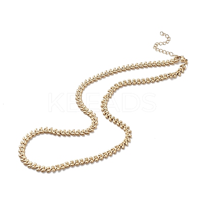 Ion Plating(IP) 304 Stainless Steel Cobs Chain Necklace for Men Women STAS-B039-09G-1