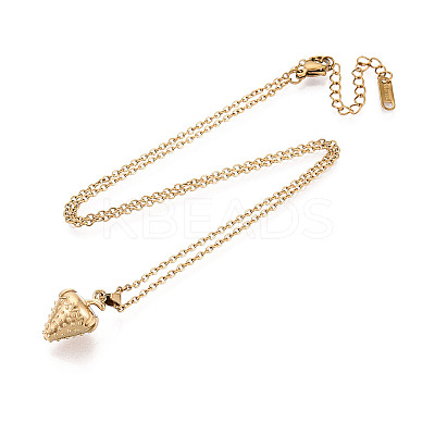 304 Stainless Steel Pendant Necklaces NJEW-T018-47G-1