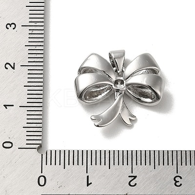 Rack Plating Brass Micro Pave Clear Cubic Zirconia Pendants KK-R158-04P-1