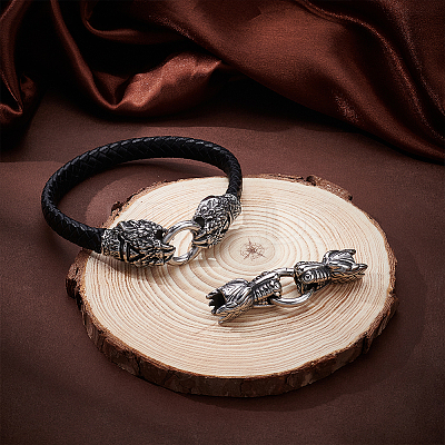 2 Sets 2 Styles Tibetan Style 304 Stainless Steel Spring Gate Rings FIND-PH0025-51B-1