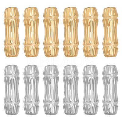12Pcs 2 Colors 304 Stainless Steel Beads STAS-UN0042-21-1