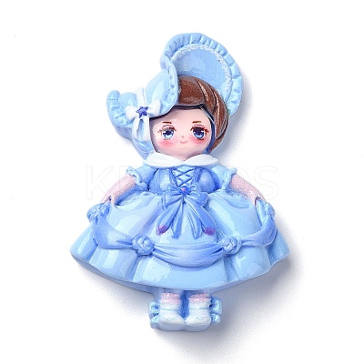 Cartoon Girls Opaque Resin Decoden Cabochons RESI-S392-02A-02-1