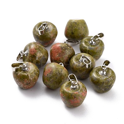 Natural Unakite Pendants G-Z022-01D-1