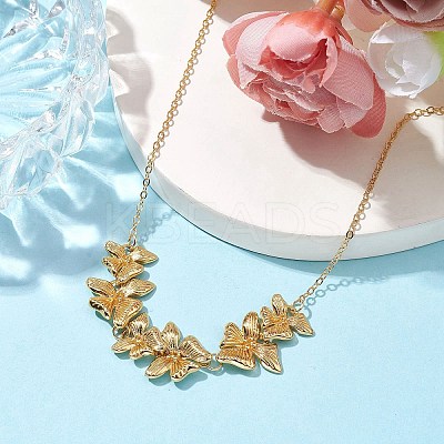 Butterfly Pendant Necklaces NJEW-JN04737-01-1