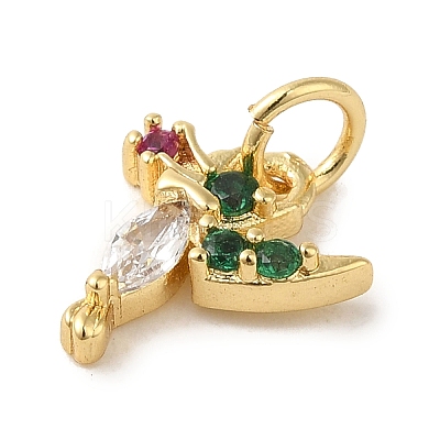Brass Micro Pave Colorful Cubic Zirconia Pendants KK-R162-022D-G-1