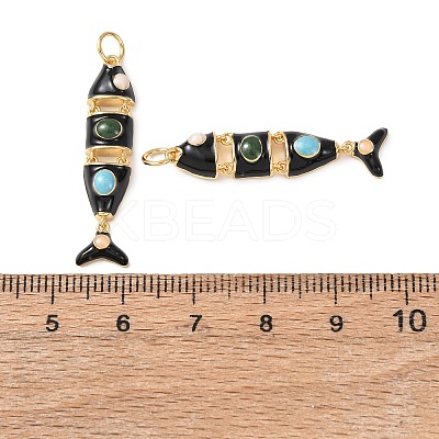 Brass Enamel Pendants KK-C143-44A-G05-1